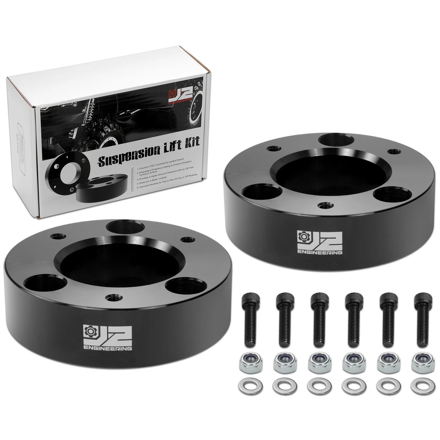 2X Strut Top Mount Lift Kit Spacers for Ford F-150 (2004–2024) J2 2.5"