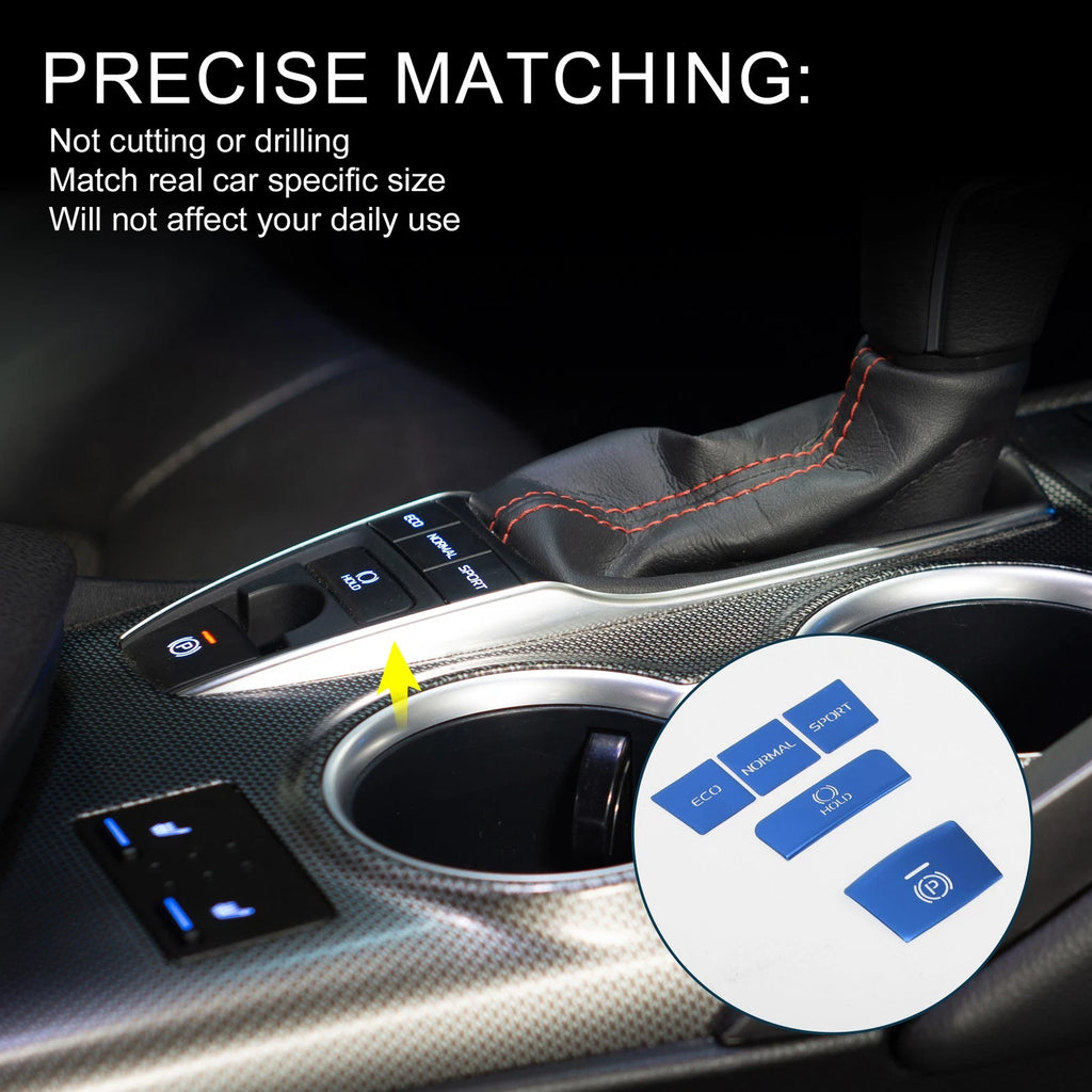 Set of 1 Gear Shift Handbrake Panel Button Switch Cover for Toyota Camry (2018–2022) Blue