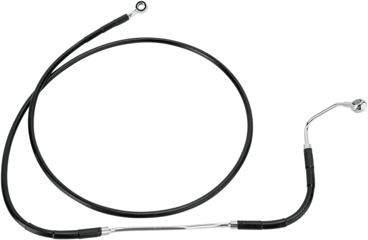 Front Brake Line for Drag Specialties (ABS 691182-6BLK) +6" Black