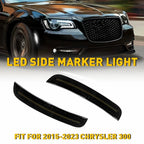 2X White Side LED Marker Light Front Lamps for Chrysler 300 (2015–2023)