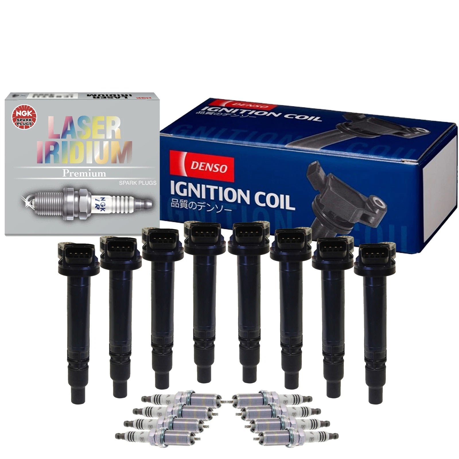 Denso Ignition Coil Kit for (Laser Iridium, Gap 0.044)