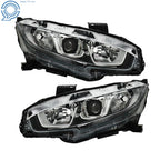 LED Projector Headlights for Honda Civic (2016–2020) Electroplated Pair