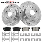 Rear Set Brake Rotors Ceramic Pads Kit for Honda Accord V6 (2005–2007)