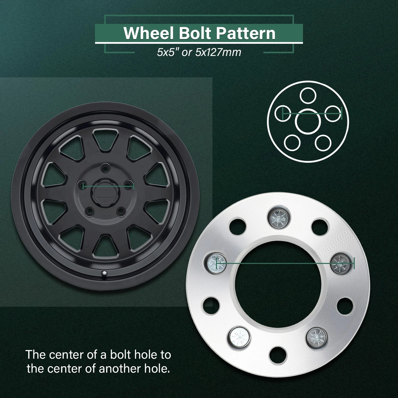 2X 1.5" Wheel Adapters 5x135 to 5x127 for Ford F150 Expedition (2000)