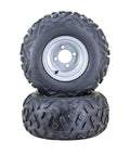 Set of 2 WANDA ATV Golf Cart Tires & Wheels 18X9.5-8 6PR with 4x4" Silver Wheel
