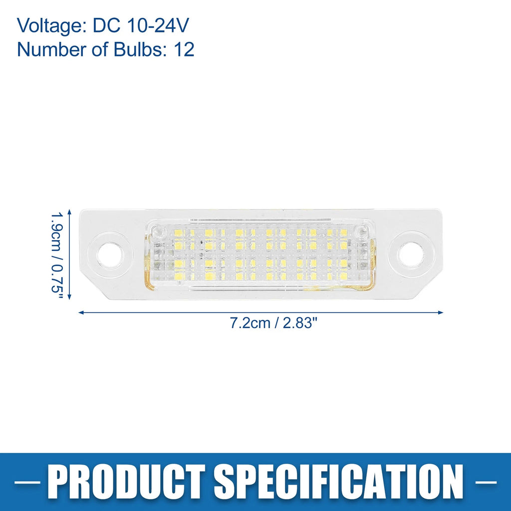 2X LED License Plate Light No.6E5Z13550A for Ford Fusion (2006–2012)