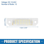 2X LED License Plate Light No.6E5Z13550A for Ford Fusion (2006–2012)
