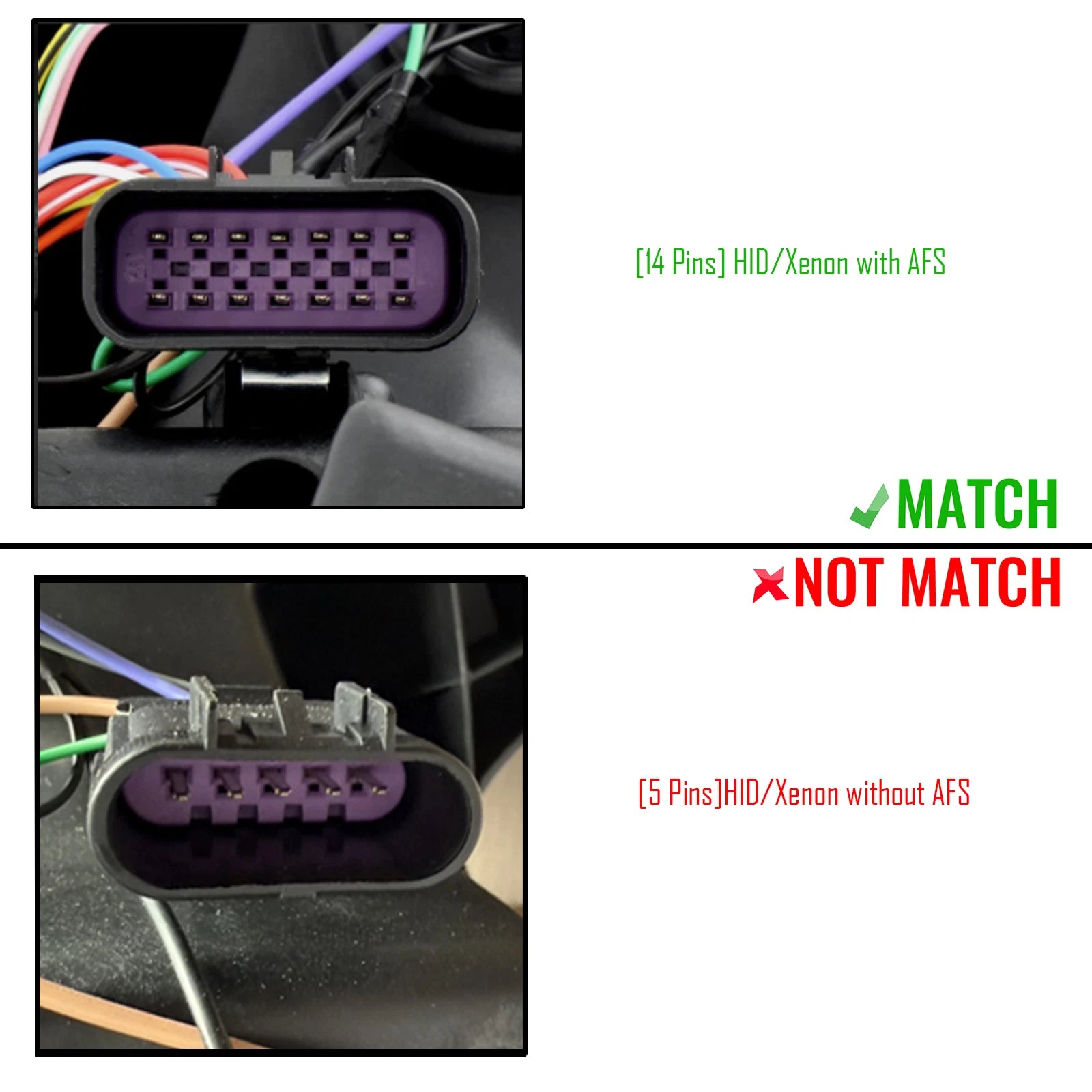HID Headlight for Buick Enclave (2008–2012) AFS 14 Pins Passenger Side