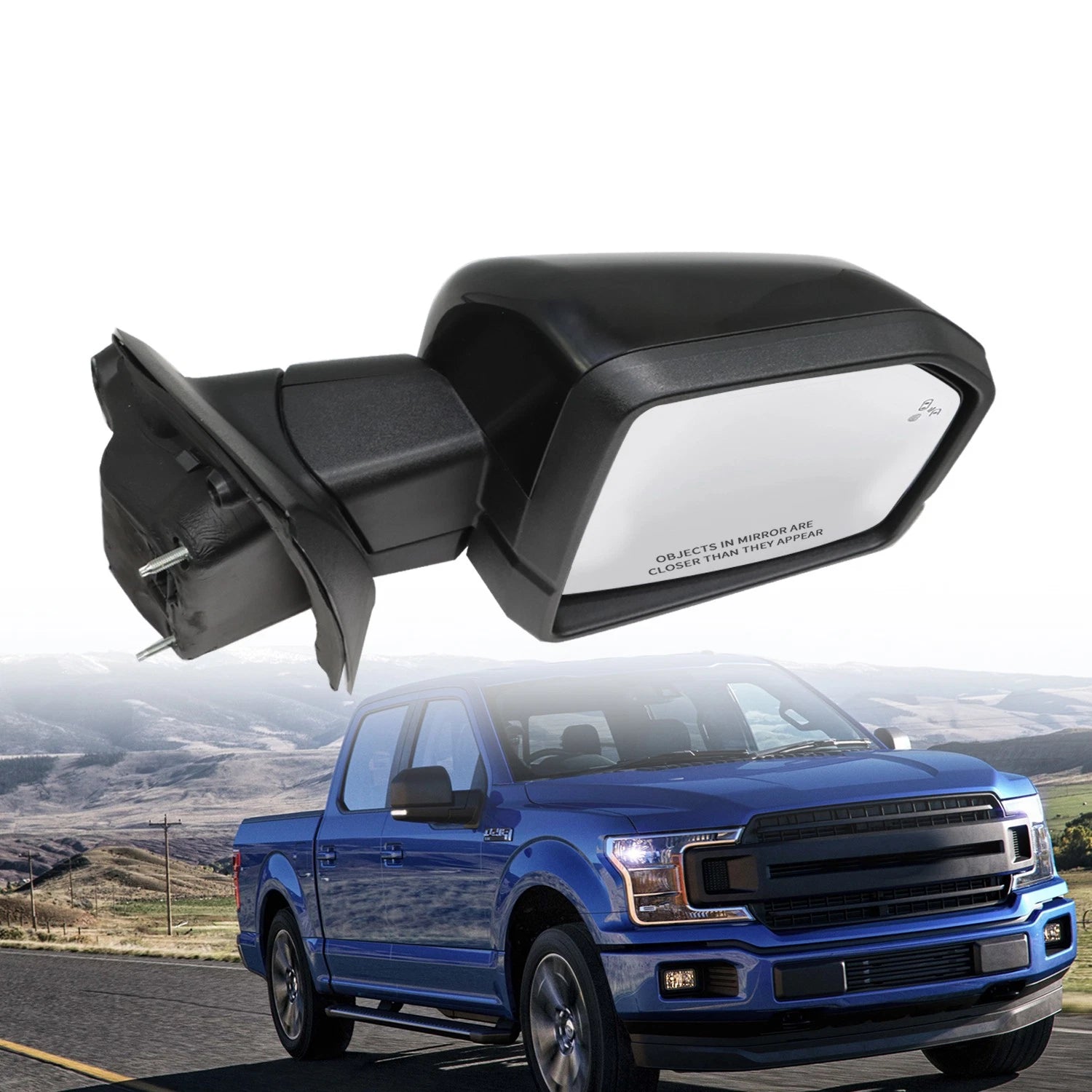 Right Side Mirror for Ford F-150 (2015–2020) Power/Signal/Blind Spot 16-Pin