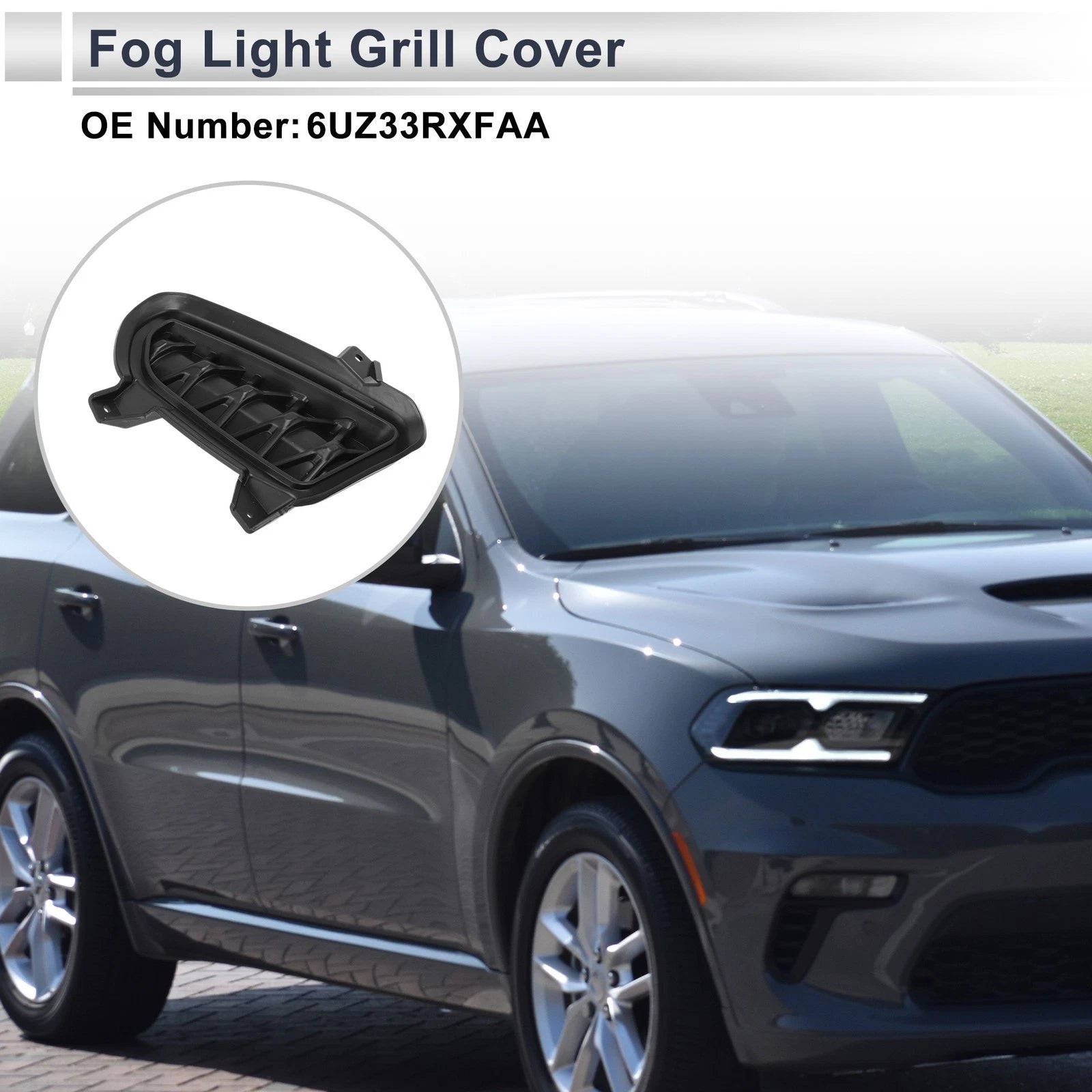 1 Pc Fog Light Grill for Dodge Durango (2014–2022) No.6UZ33RXFAA