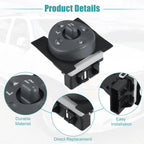 Set of 1 Rear View Mirror Remote Control Switch for GMC (No. 15009690/19209371)