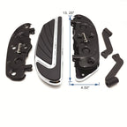 Chrome Airflow Rider Footboard Kit for Harley FLD/Softail (2012–2016)