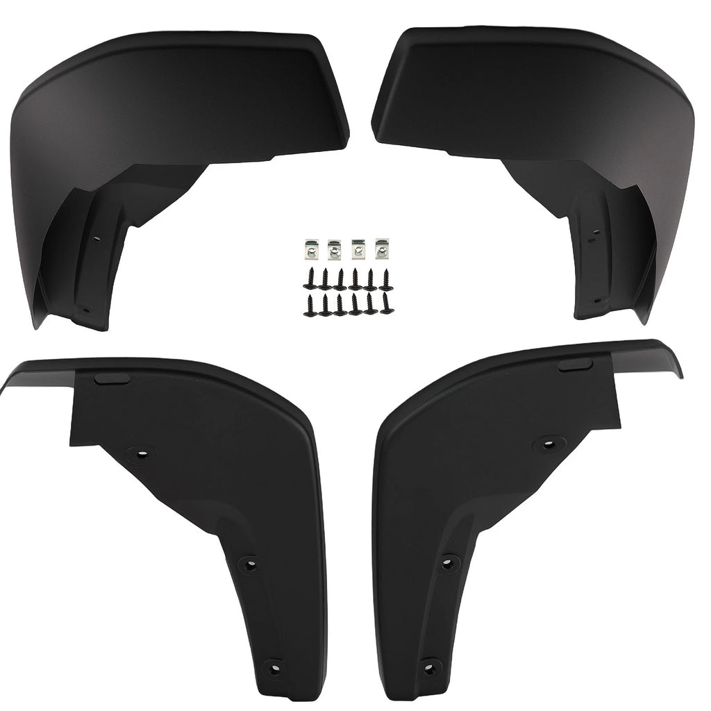 Set of 4 Black Mud Flaps Splash Guards for Honda Ridgeline (2017–2024)