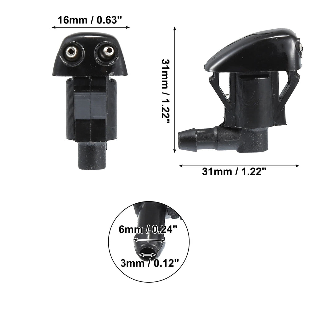 1 Pair Windshield Washer Nozzle Spray Jet for Toyota Tacoma (2005–2015)