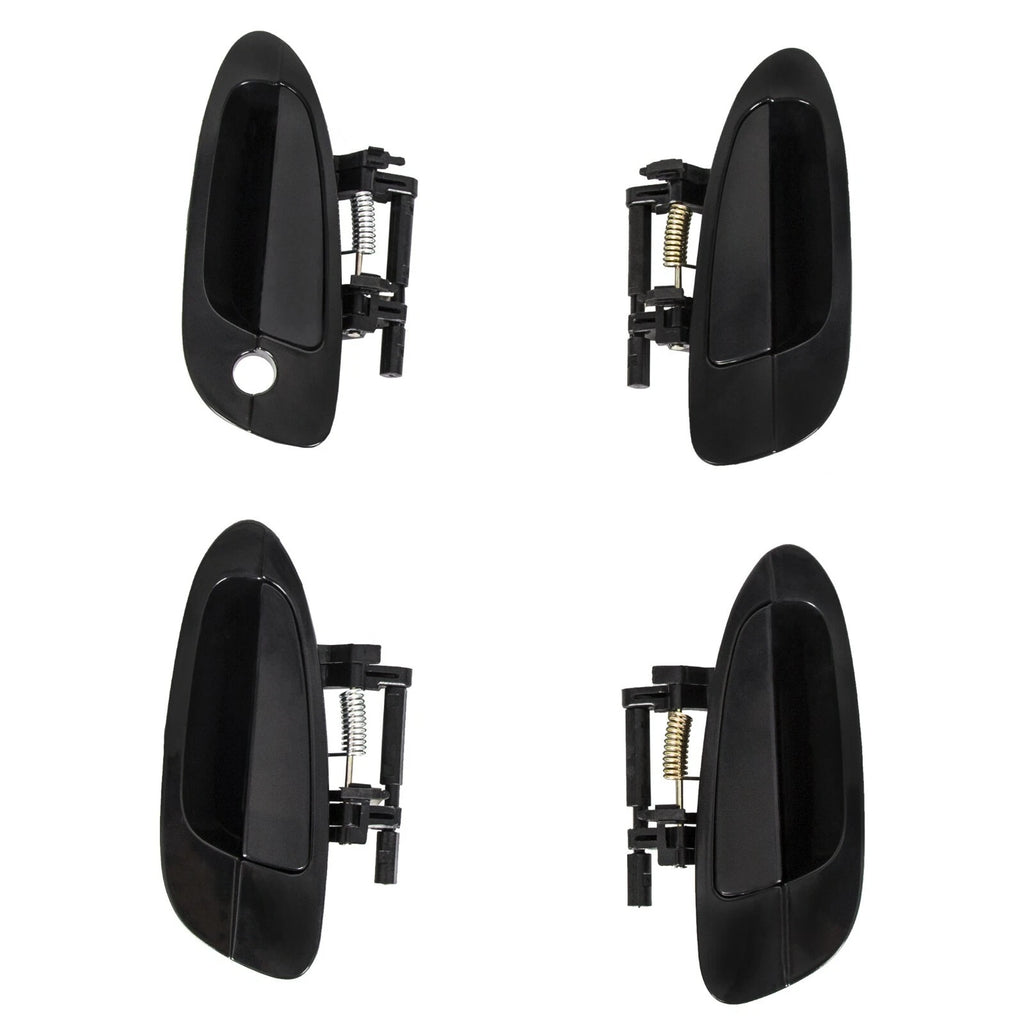Door Handle Set of 4 Smooth Black for Nissan Altima (2002–2006)