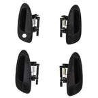 Door Handle Set of 4 Smooth Black for Nissan Altima (2002–2006)