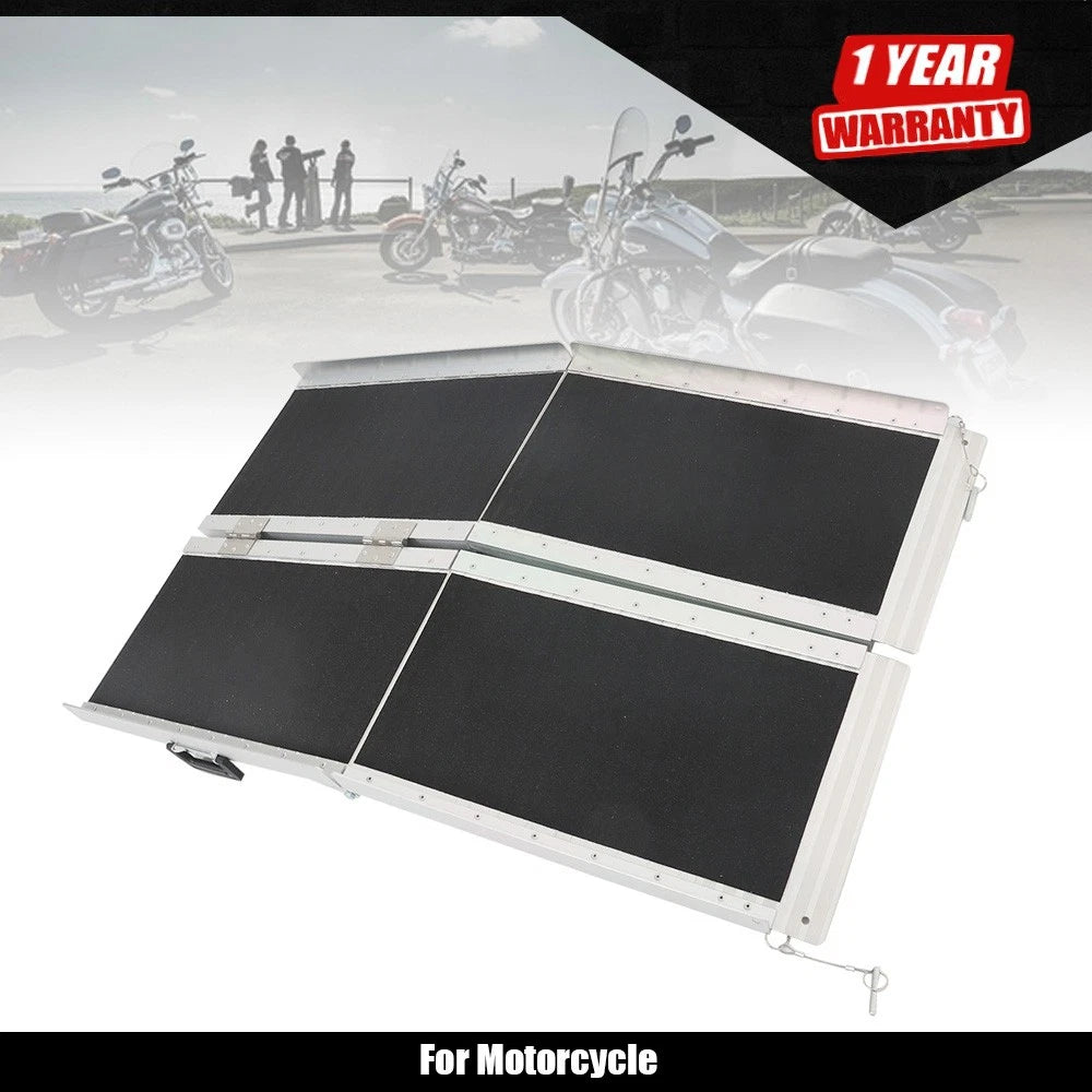 Aluminum Motorcycle Loading Ramp 6' x 9.8' for Motorcycles (1PC)