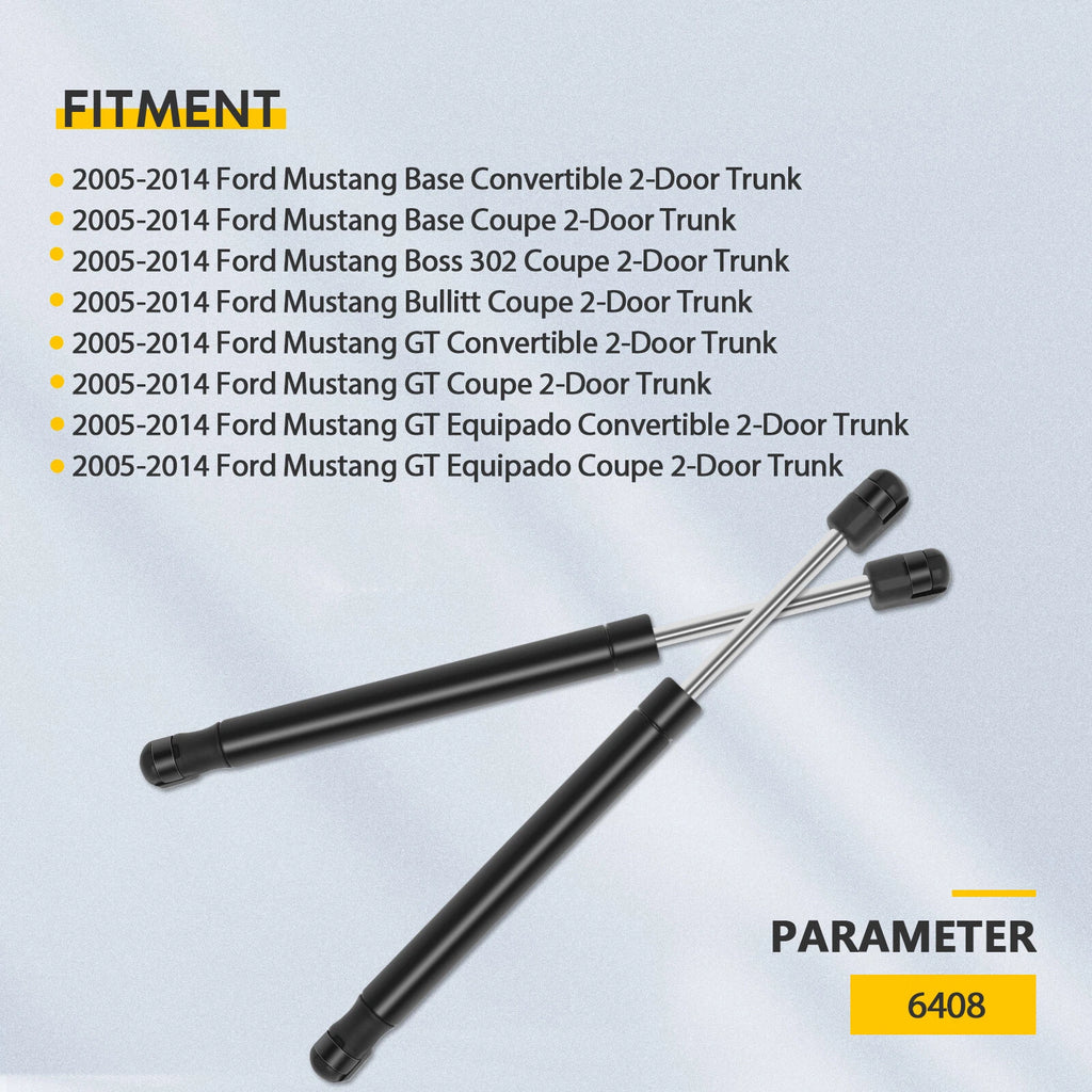 2X Rear Trunk Lift Support Shocks for Ford Mustang (2005–2014)