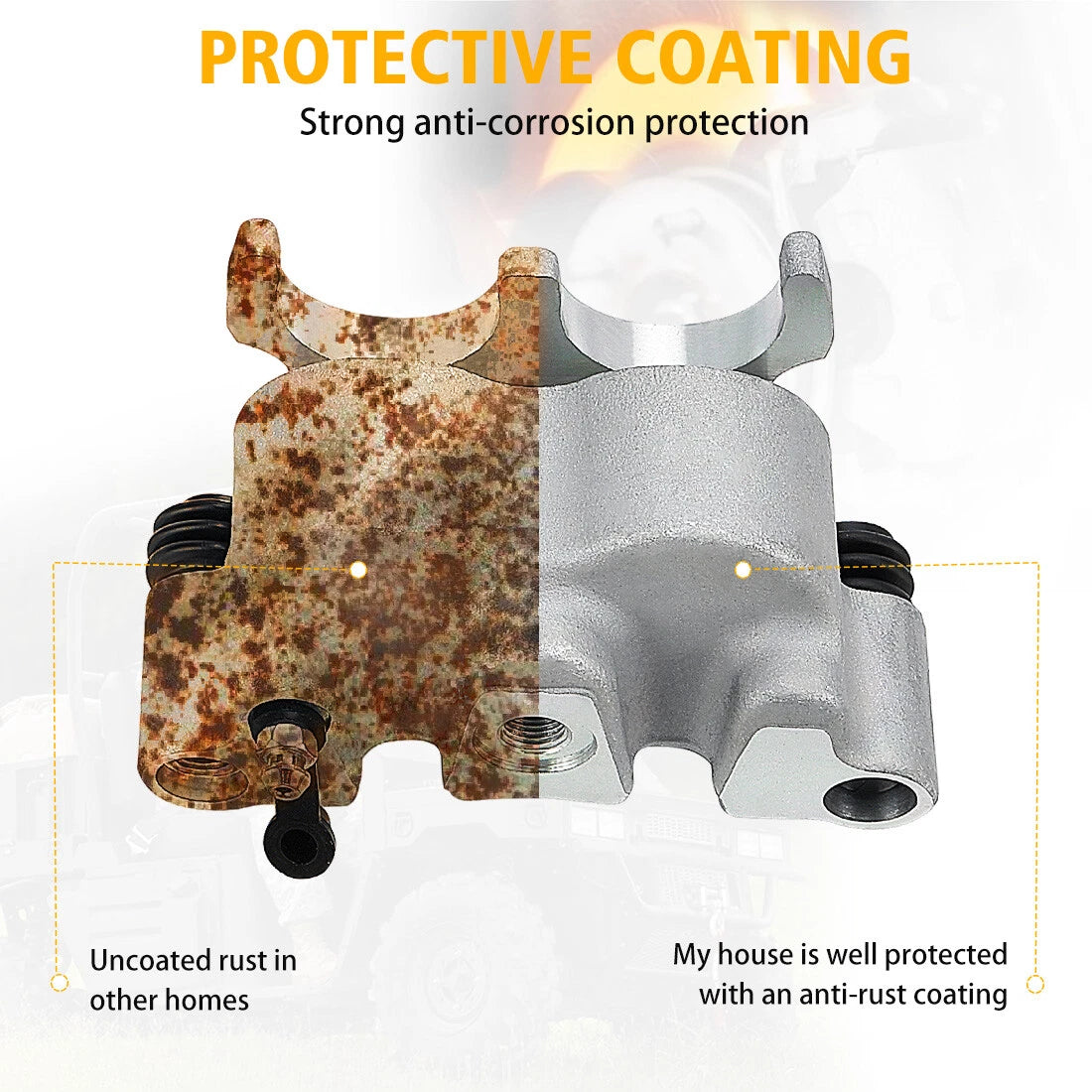 Front Brake Calipers & Pads for Polaris Ranger Crew XP 900 1000 (2017–2019)