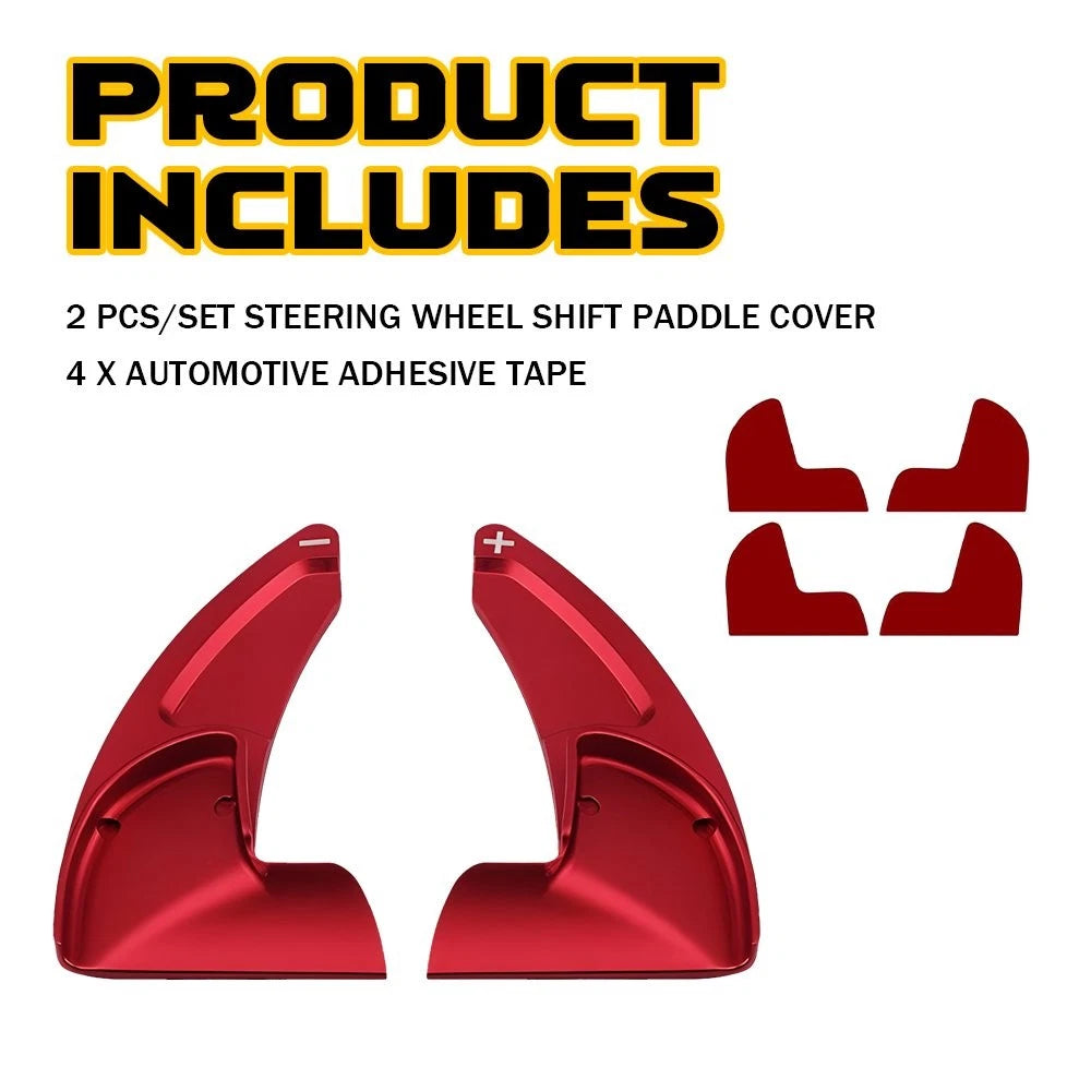 Set of 2 Red Steering Wheel Paddle Shifters for Jeep Cherokee (2019–2021)