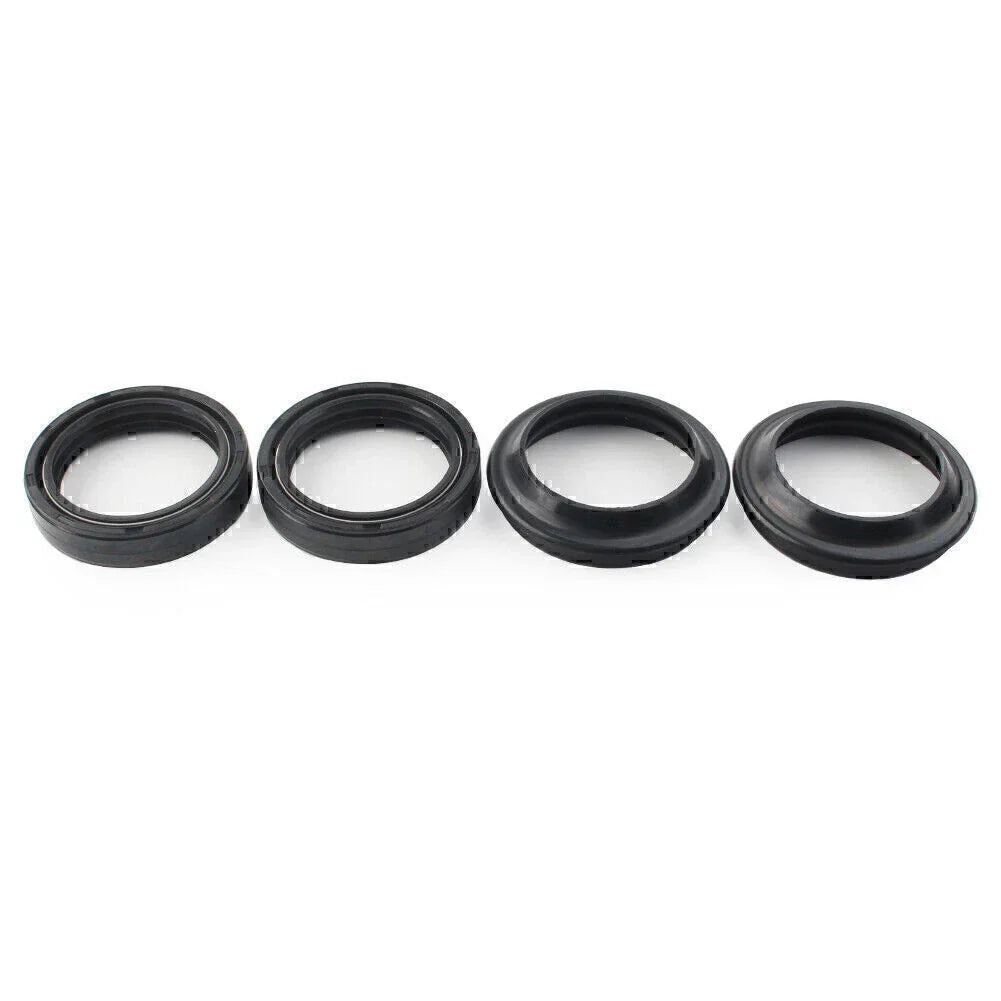 4 Pcs Black Front Fork Damper Shock Absorber Seals for Motorcycle