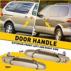 2X Exterior Door Handle Beige for Toyota Sienna (1998–2003)