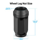 24pc Black Bulge Acorn Lug Nut for Chevrolet Silverado 1500 (2022)