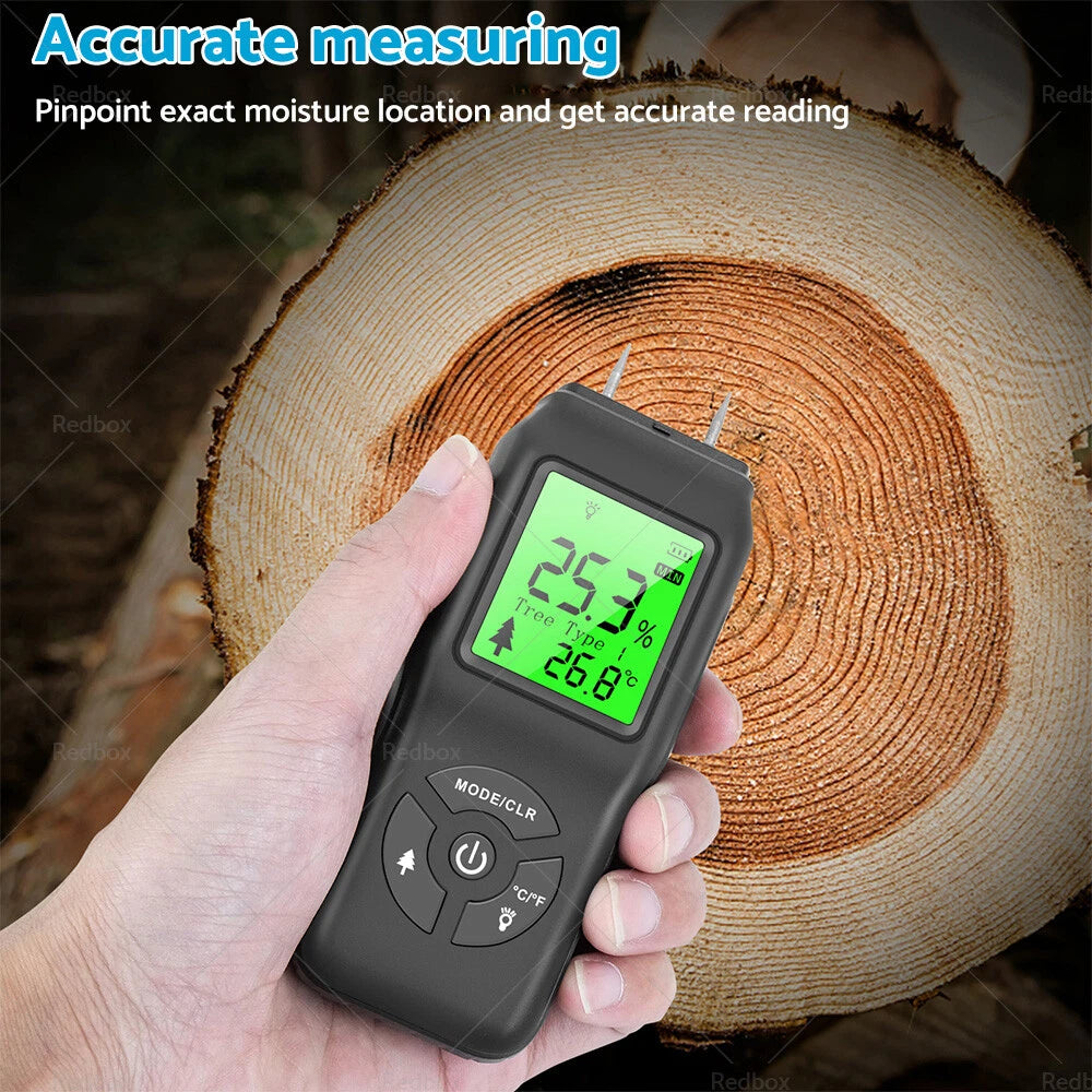 2-Pin Digital LCD Moisture Meter for Wood (Damp Detector)