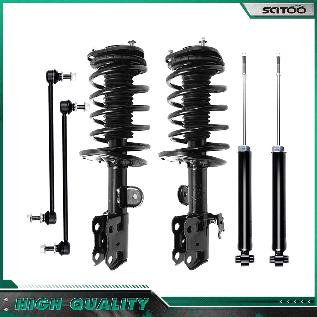 Front Struts Rear Shock Absorbers Sway Bar Links Kit for Toyota Prius (2010–2015)