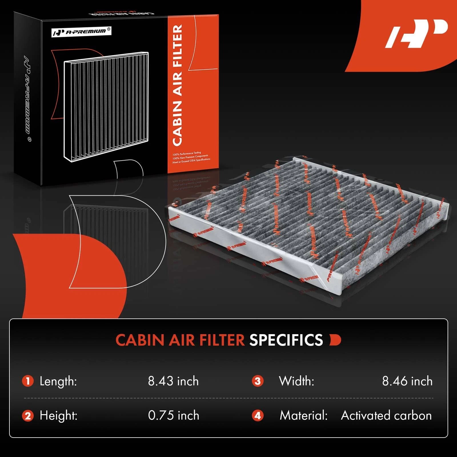 2X Activated Carbon Cabin Air Filter for Toyota Camry (2001–2006)