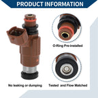 Fuel Injector No.FP35-13-250 for Mazda 626 LX (2000–2002) 1 Pc Brown