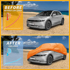 Waterproof Car Cover for Hyundai Ioniq 5 (2021–2023) - Orange Cotton, Zipper