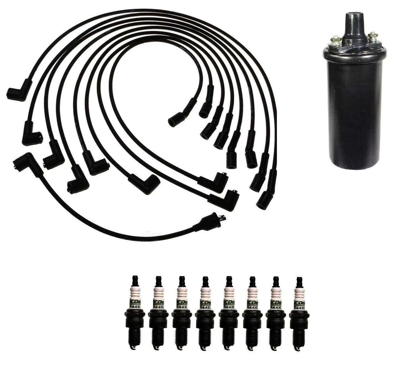Ignition Wires & Spark Plugs Kit for Chevy Brookwood Impala (1990–1996)