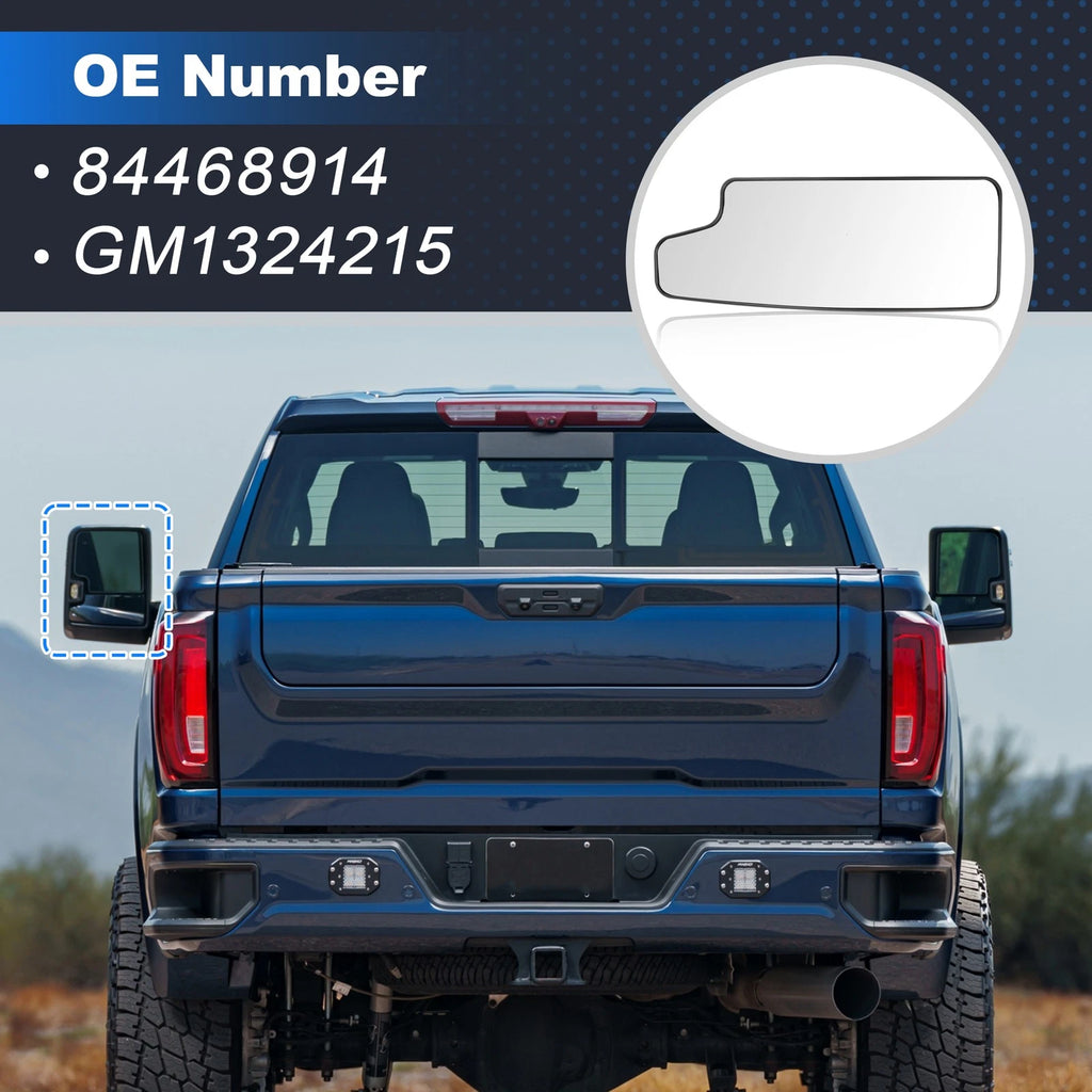 Left Lower Mirror Glass for Chevy Silverado & GMC Sierra 1500 2500HD 3500HD