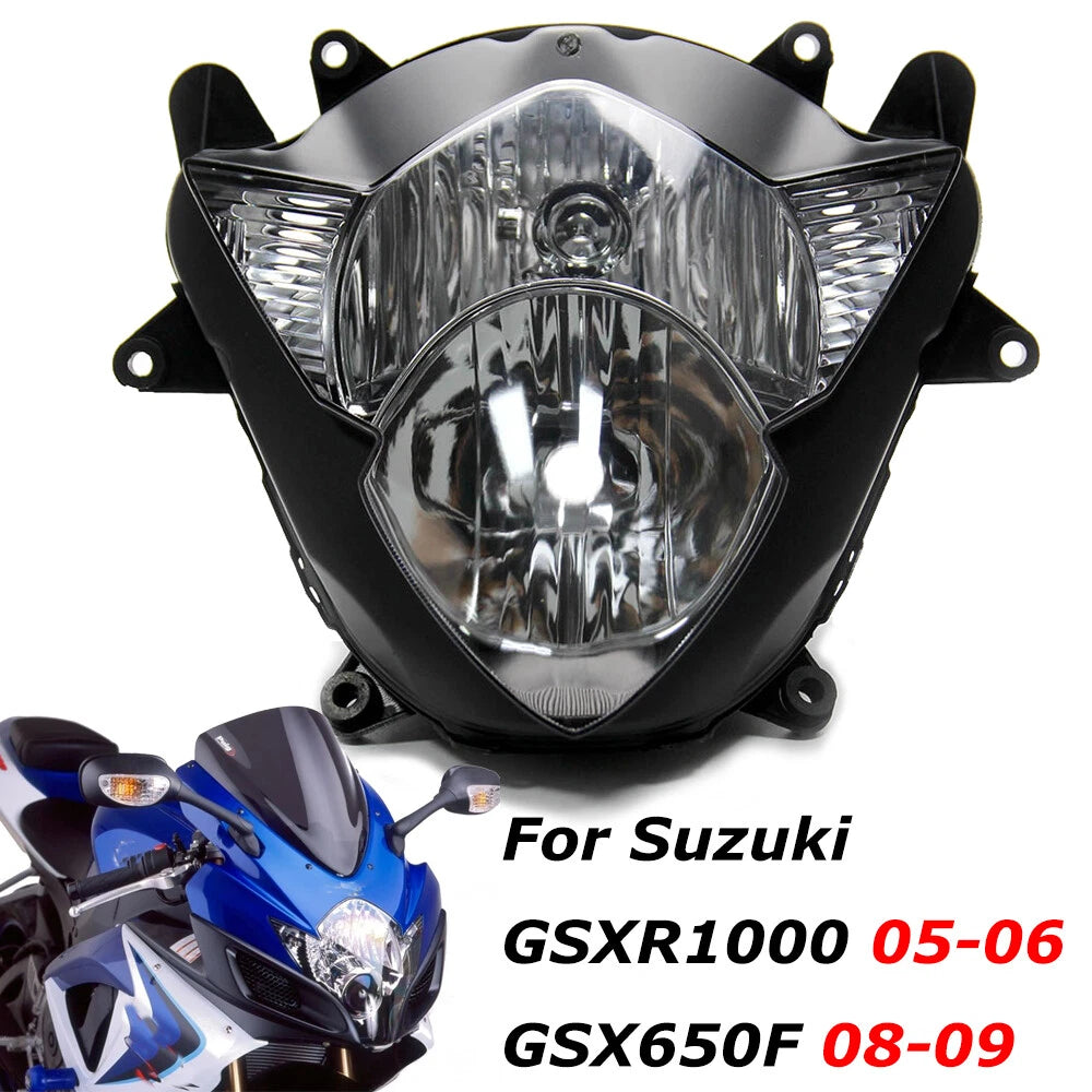 Front Headlight Lamp Assembly for Suzuki GSXR1000 (2005–2006), GSX650F (2008–2009)