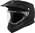 Fly Racing Trekker Solid Helmet for Street Full-Face (Small, Matte Black)