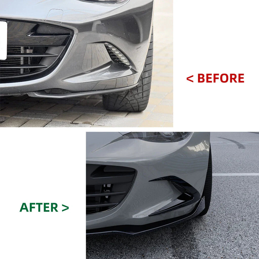 Front Bumper Side Vent Canards Splitter for Mazda MX-5 Miata ND (2016–2024)