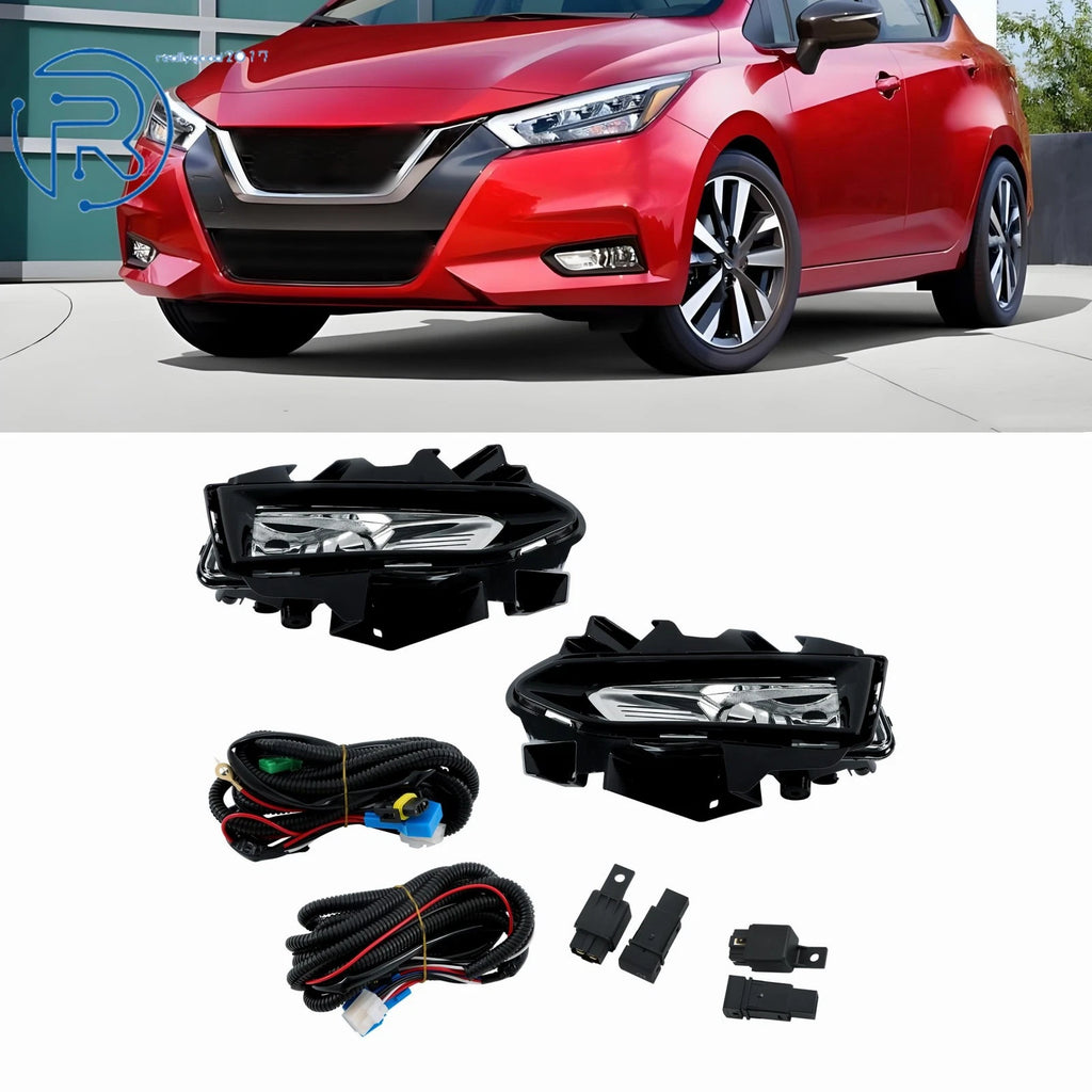 Halogen Fog Lights with Bezel Harness & Switch for Nissan Versa (2023–2024)
