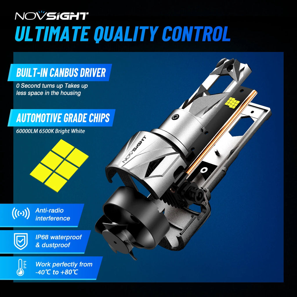 2X H13 LED Headlight Bulbs 40000LM for Car Van