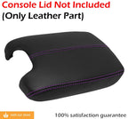 Leather Synthetic Console Armrest Cover for Honda Accord (2008–2012) Purple Stitch