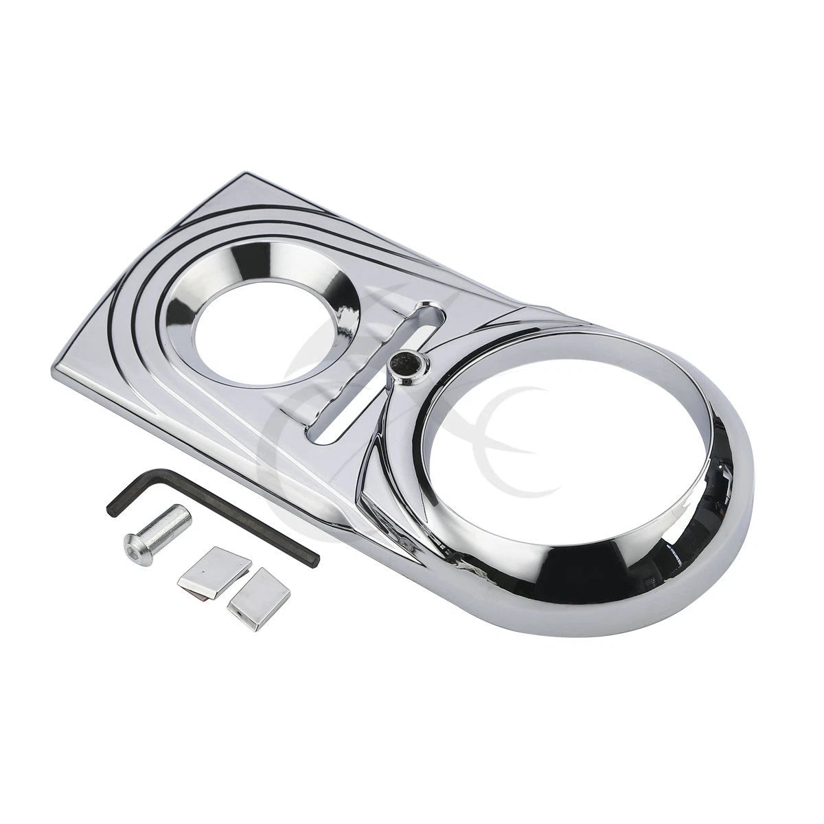 Chrome/Black Dash Panel Insert Cover for Harley Softail Fatboy (2000–2017)