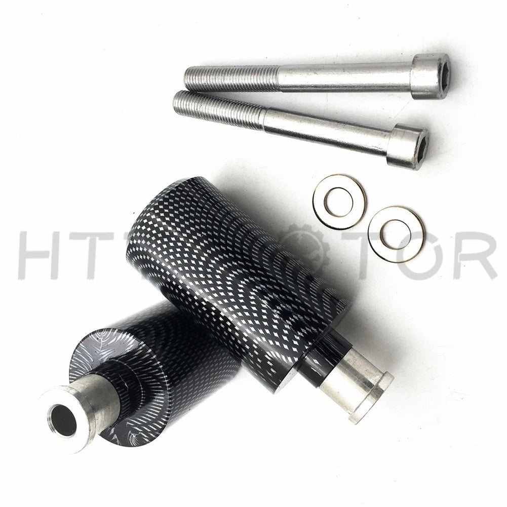 Cut Carbon Fiber Frame Sliders Crash Protectors for Yamaha FZ6 Fazer (2004–2011)