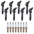 Set of 8 Ignition Coils & Spark Plugs for Equus Genesis K900 V8 (2014–2016)