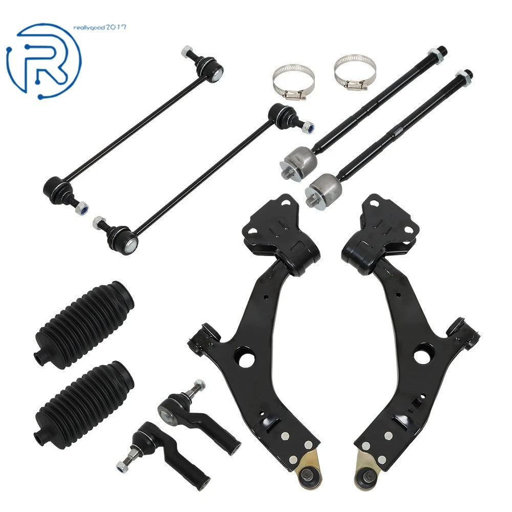Set of 10 Front Lower Control Arm Tie Rod Ends for Ford Escape (2014–2018)