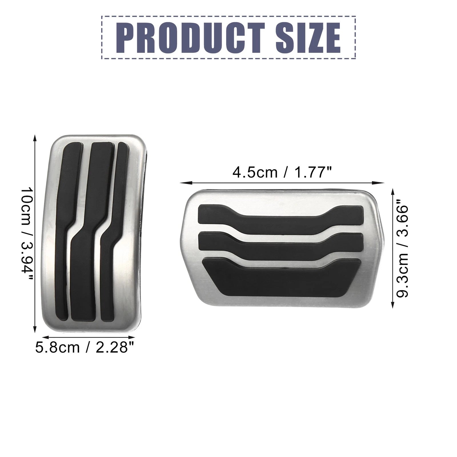 Set of 2 Accelerator and Brake Pedal Covers for Ford Escape (2001–2022)