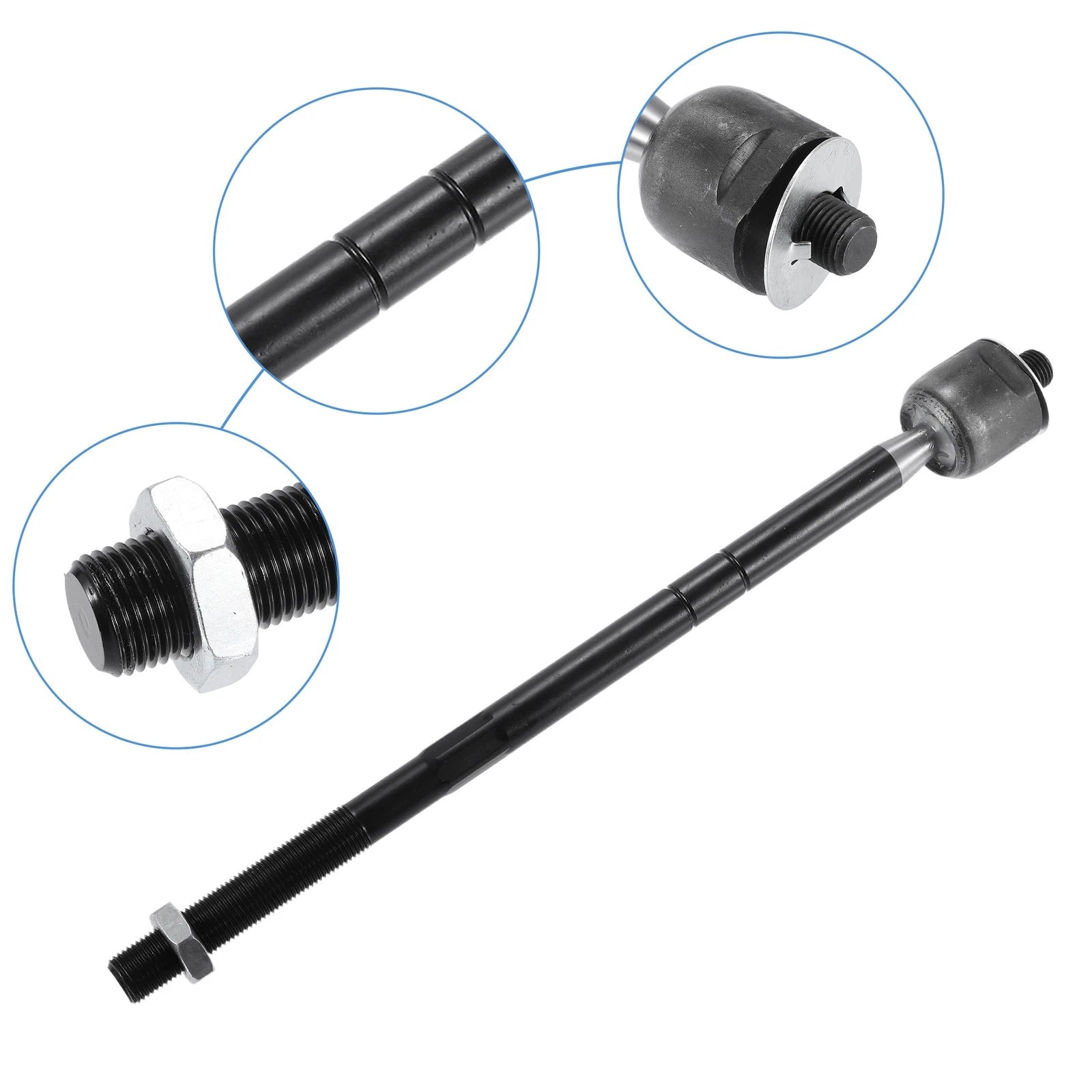 Set of 6 Front Inner Outer Tie Rods for Ford Escape (2005–2009) with Boots