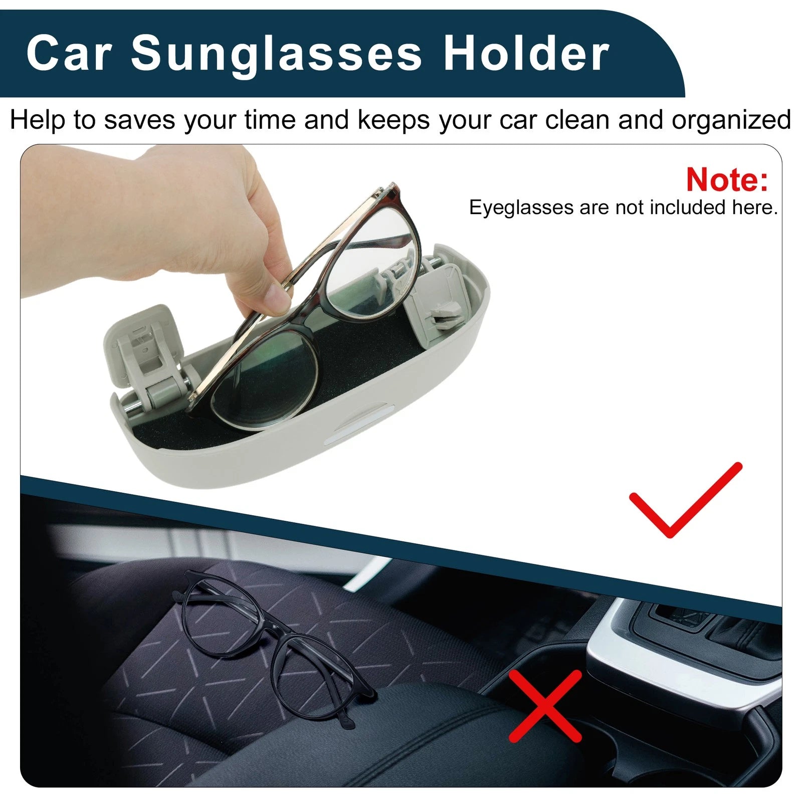 Sunglasses Case for Volkswagen T-ROC (2018–2024) Eyeglasses Holder