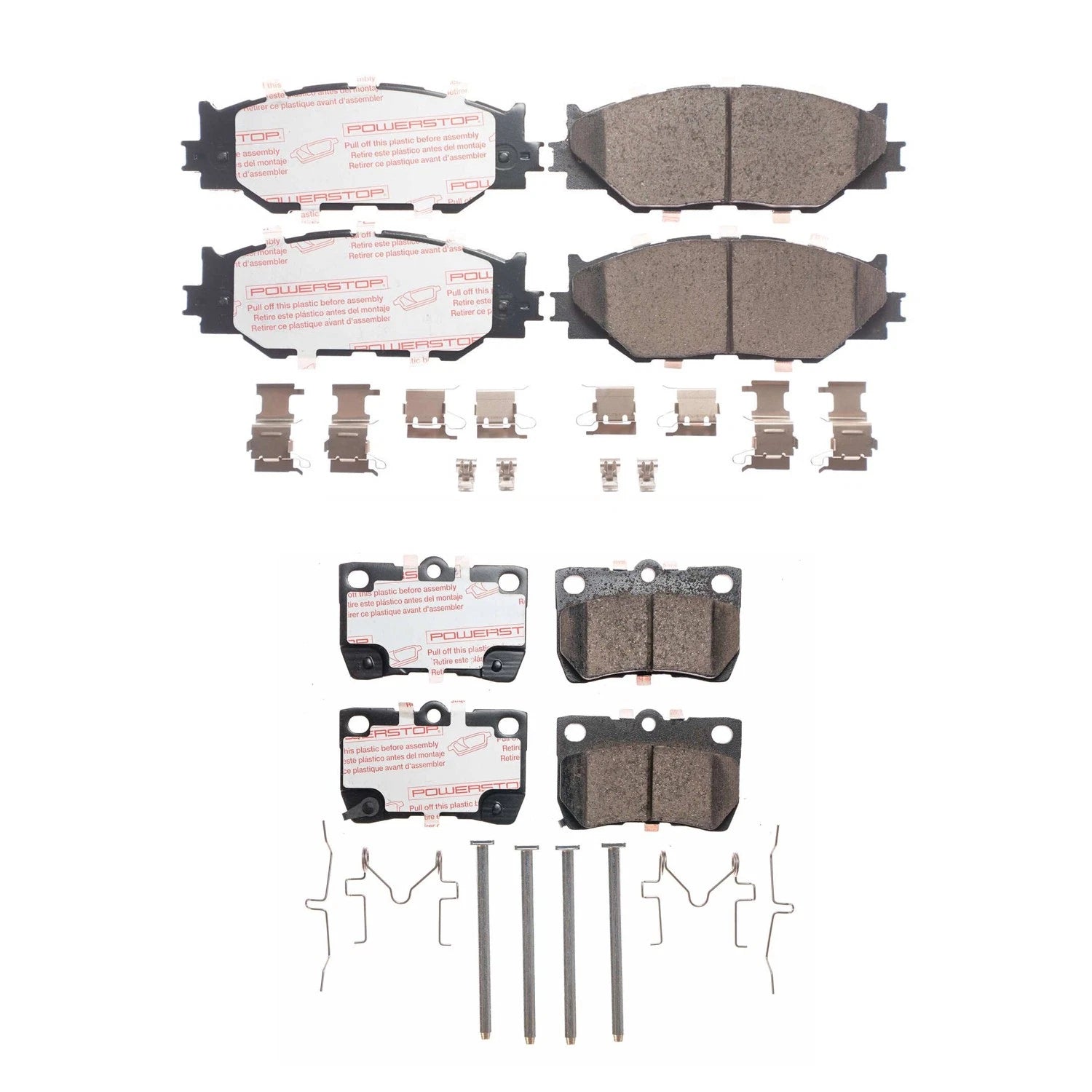 PowerStop Front & Rear Carbon Fiber Ceramic Brake Pad Kit for IS250 (2006–2015)