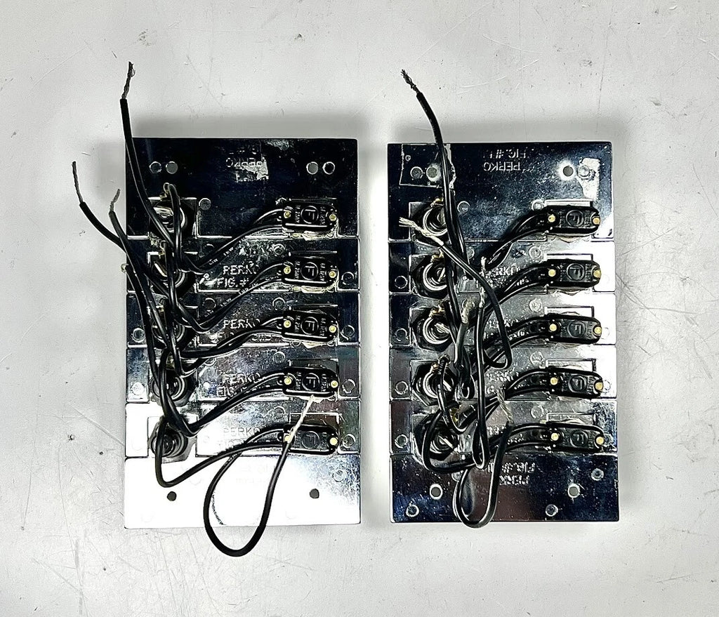Set of 2 Perko Vintage Control Panels 511 for OEM (6 1/4in x 3 1/4in)
