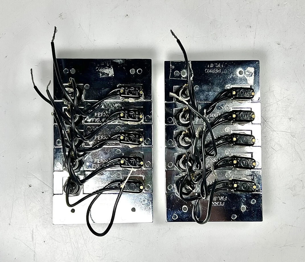 Set of 2 Perko Vintage Control Panels 511 for OEM (6 1/4in x 3 1/4in)